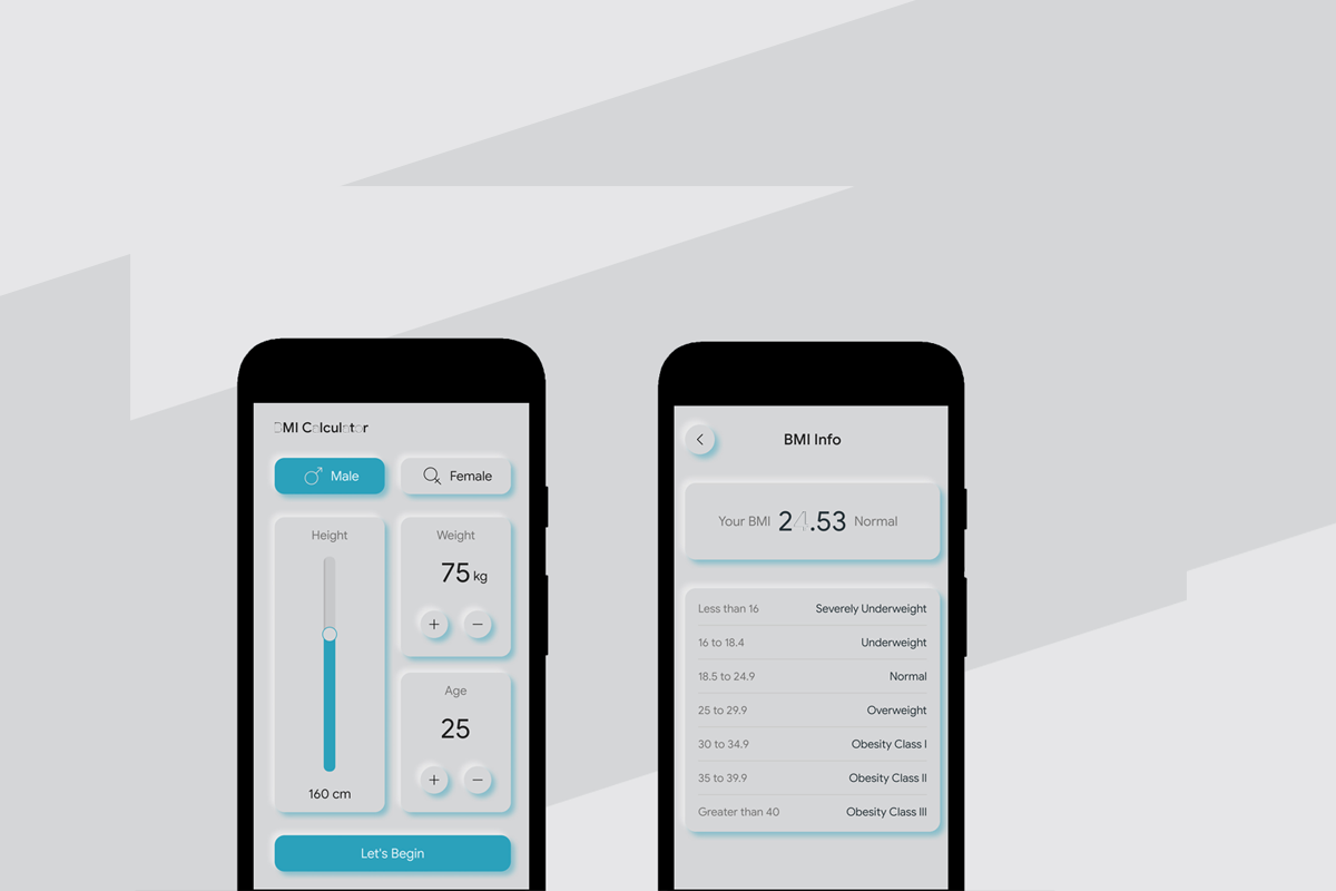 Neumorphic BMI Calculator